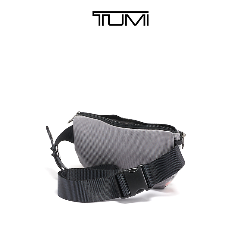 TUMI途明 ALPHA BRAVO系列 男士腰包时尚实用性斜挎包0232310GBR-灰色/亮红色