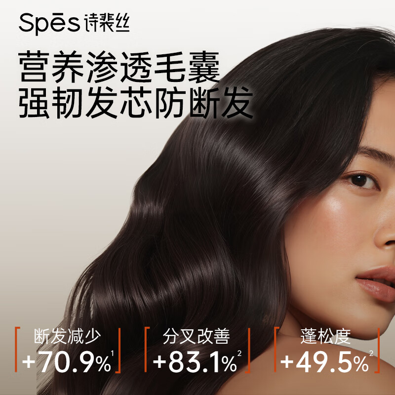 Spes诗裴丝 多肽精华控油蓬松改善毛躁干枯洗发水300ml