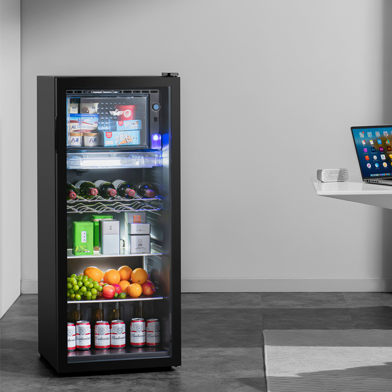 新飞冰吧小型家用单门小冰箱办公室茶叶红酒饮料保鲜柜冷藏232升展示