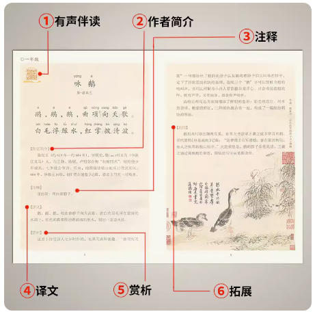 [完整版]唐诗三百首 小学通用 [正版]新编小学生古诗词169首人教版诗文大全分级阅读儿童阅读小古文100篇文言文一年级高清大图