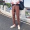 ins超火夏季休闲9九分直筒男士裤宽松韩版潮流阔腿港风运动长裤子