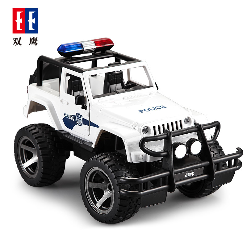 双鹰doubleeagle jeep儿童玩具遥控越野汽车 jeep正版授权 警务消防救援车充电大号E550-001
