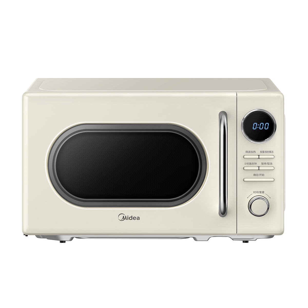 美的(Midea)微波炉复古奶油风微波炉烤箱一体小型家用20L易解冻五档速热全自动多功能一体迷你 M2F