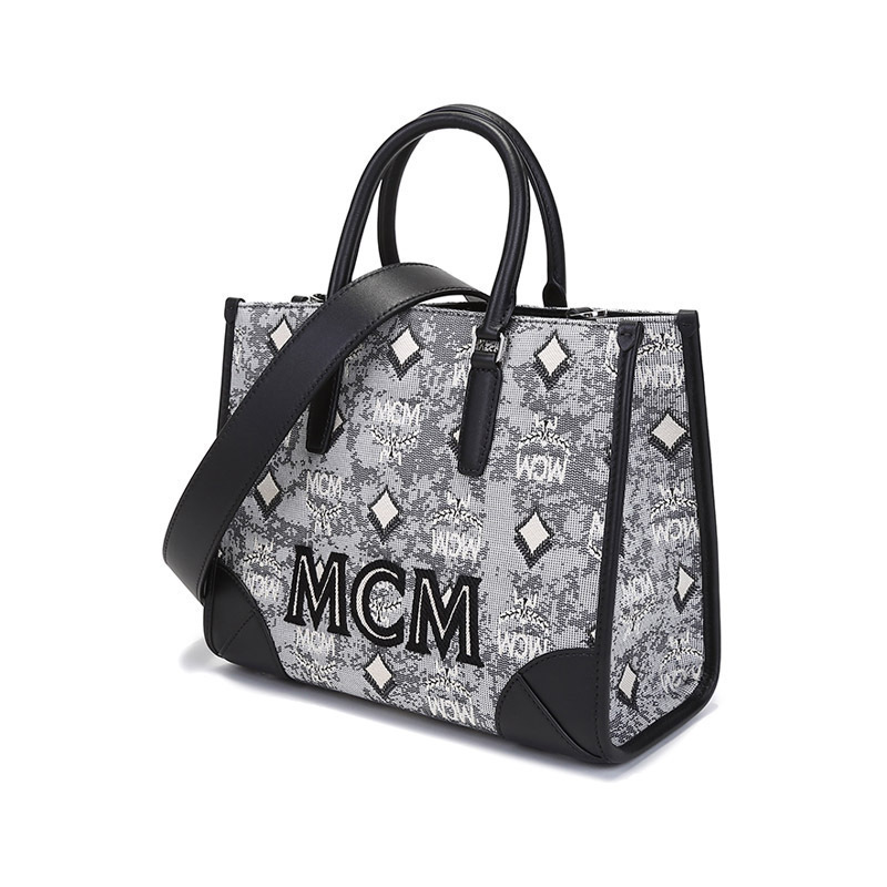 mcm女士织物配皮vintagejacquardmonogram手提单肩斜挎包小号mwtbatq