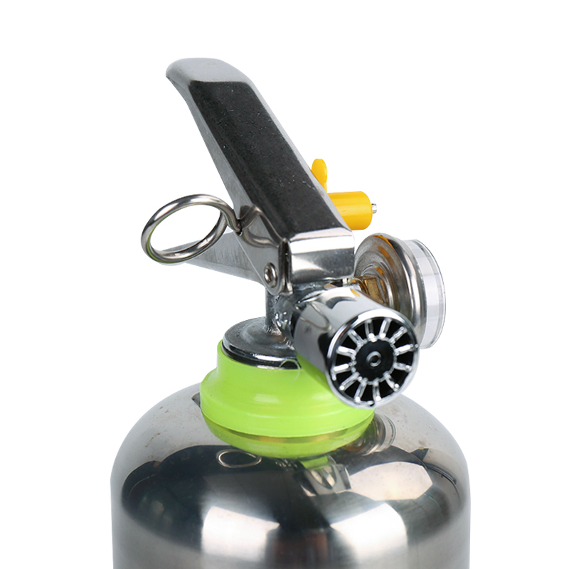 集太 车用水基灭火器加强型低温可用汽车车载家用小型灭火器 车载水基型 不锈钢环保灭火器980ML