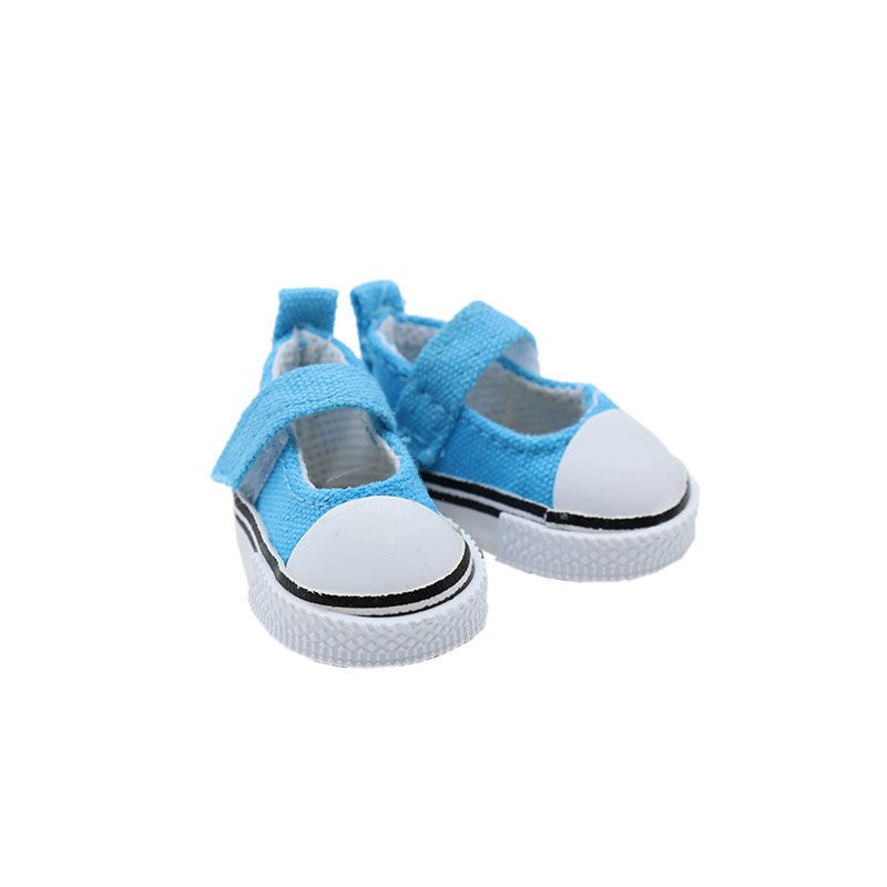 20厘米棉花娃娃帆布鞋exo娃娃鞋子6分bjd娃娃明星玩偶换装配件 白色