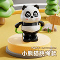 发条熊猫 上链跳绳小熊猫