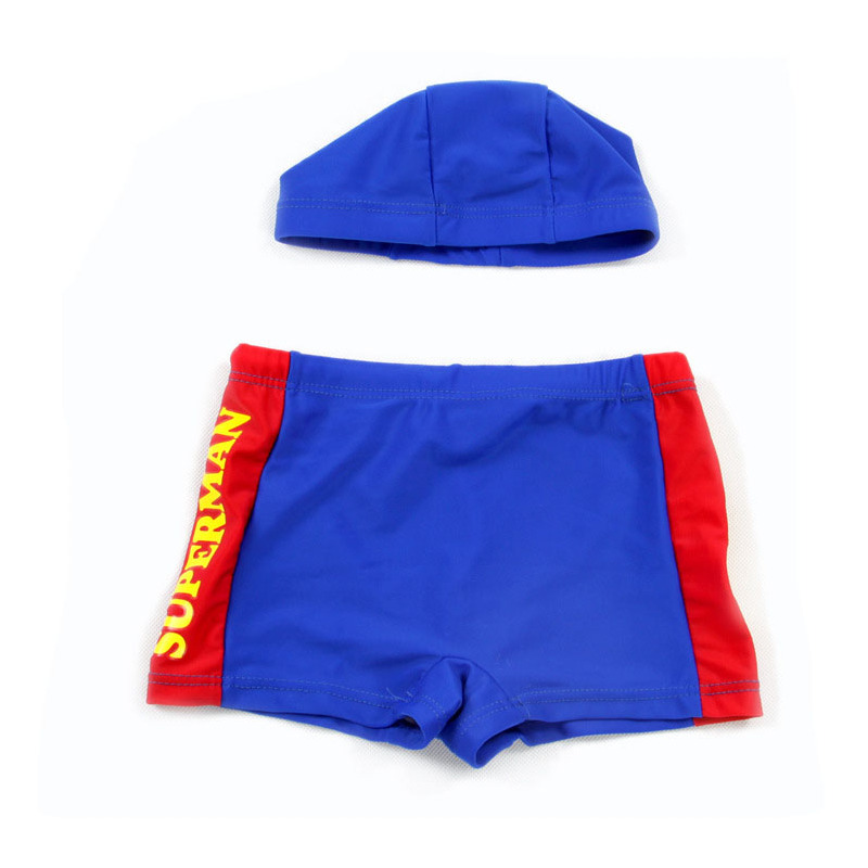 可爱儿童泳裤分体游泳裤帽小孩游泳衣男童泳装游泳平角泳裤