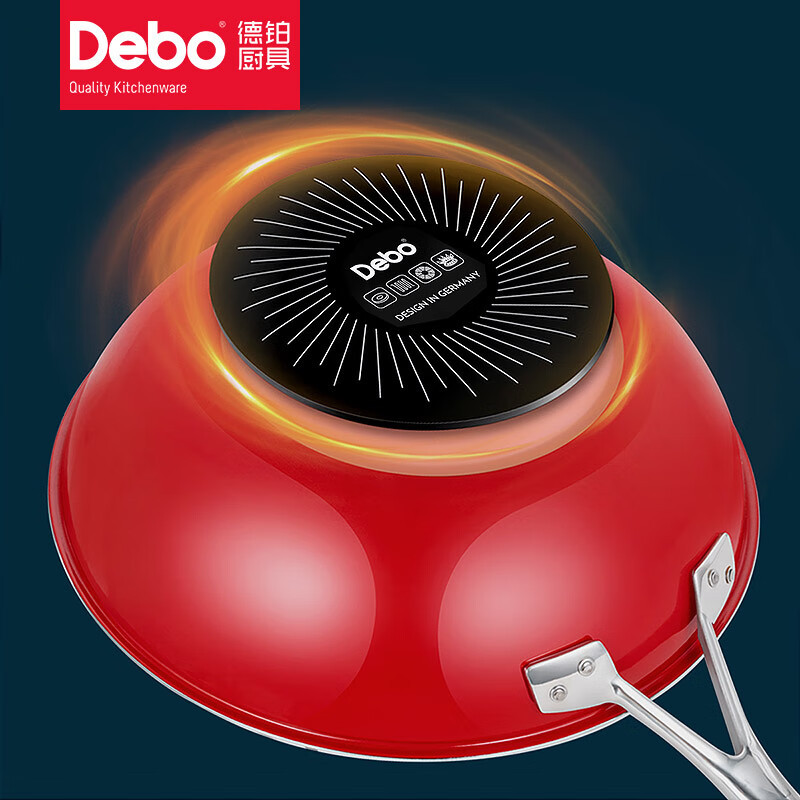 德铂(Debo) 喜马拉雅陶钢一体炒锅0涂层32cm通用炉灶DEP-925高清大图