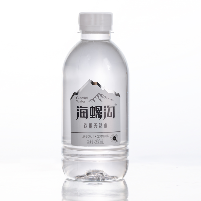 海螺沟饮用天然水330ml*24瓶/件便携瓶装弱碱性小分子水 水源纯净口感甘甜