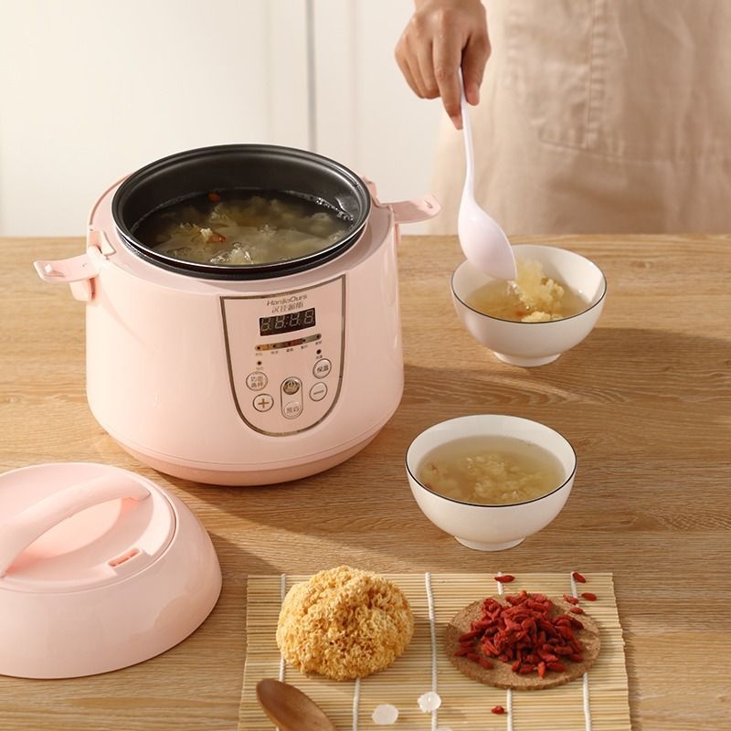 德国智能家用电饭煲小型多功能预约定时迷你学生粉色带蒸笼