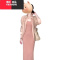 YIBUSHENG2024新款季粉色吊带连衣裙小个子女气质穿搭套装法式轻熟风长裙