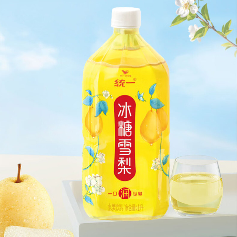统一冰糖雪梨梨汁饮料饮品轻巧夏季解渴饮品1000ml*4瓶高清大图