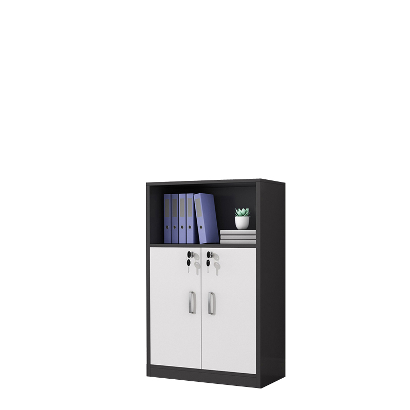 圣黎 办公家具文件柜带锁边柜储物黑色(全门款)(仅限烟台市区内配送)高清大图