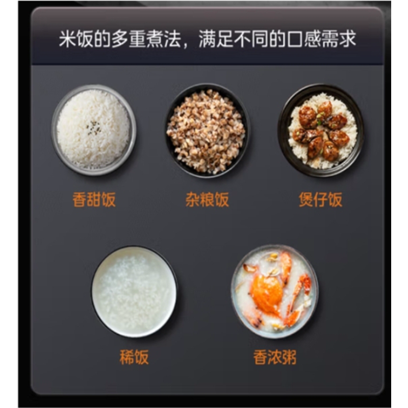 美的(Midea)智能电饭煲电饭锅5升大容量匠铜聚能釜预约定时可拆洗上盖AFB5045R