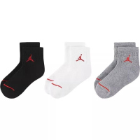 NIKE耐克袜子JORDAN舒适透气三双装儿童运动袜HA5108-063 Z
