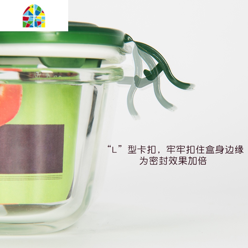 保鲜盒耐热玻璃饭盒微波炉专用玻璃碗便当盒保鲜盒套装 FENGHOU高清大图