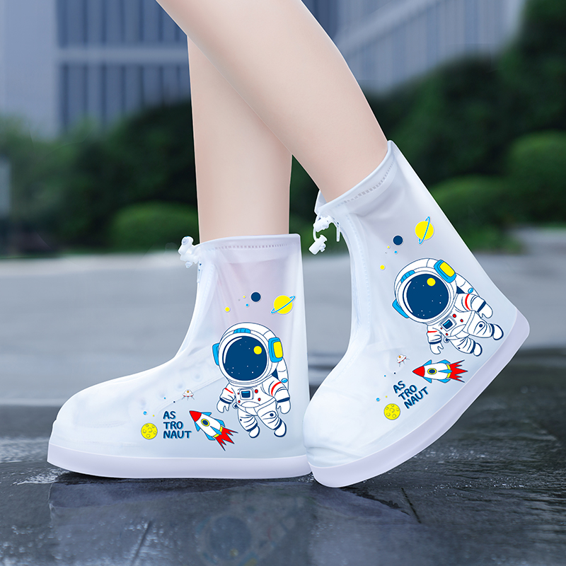 正雨儿童防水防污鞋学生方防暴雨雨鞋套加厚耐磨防沙防雪防水可爱9063高清大图