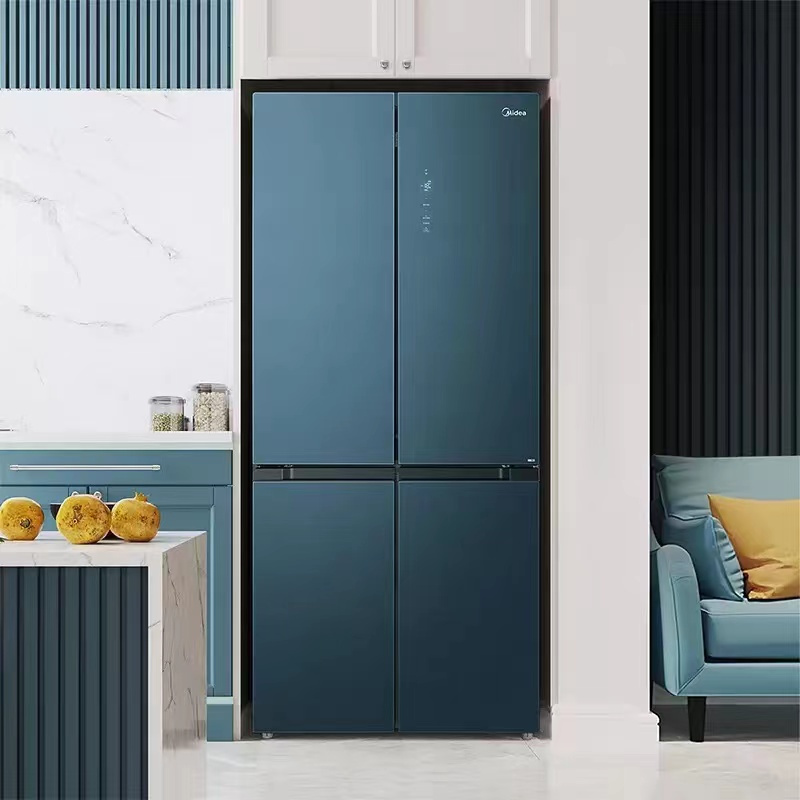 美的bcd509wsgpzme深空蓝十字门冰箱