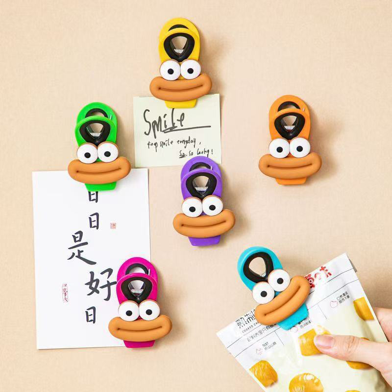 冰箱磁吸零食夹照片夹多功能厨房家用创意塑料食品密封夹封口夹高清大图