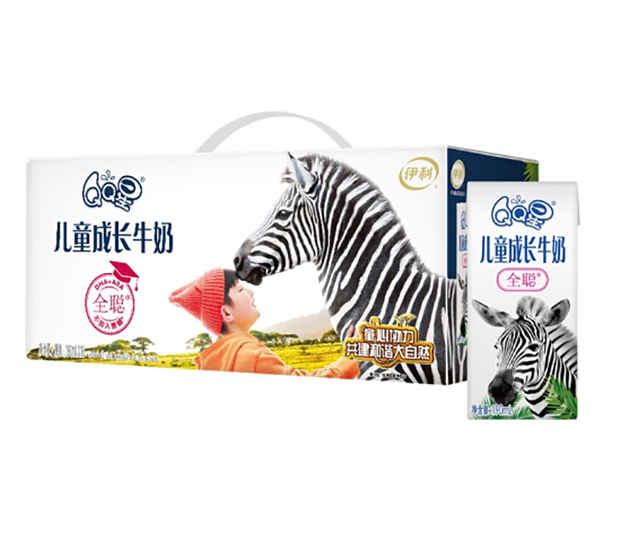 伊利 QQ星儿童成长牛奶(全聪型)190ML*15盒