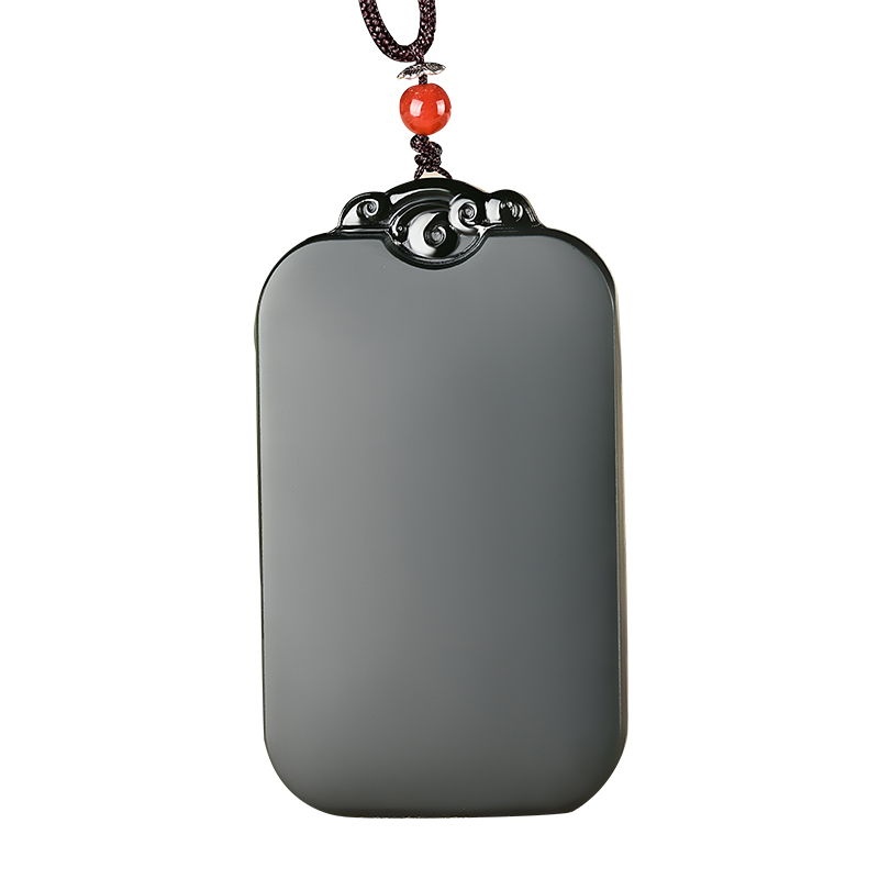 序壹xuyi和田玉塔青一细料平安无事牌吊坠男款平安玉牌玉器挂坠玉石