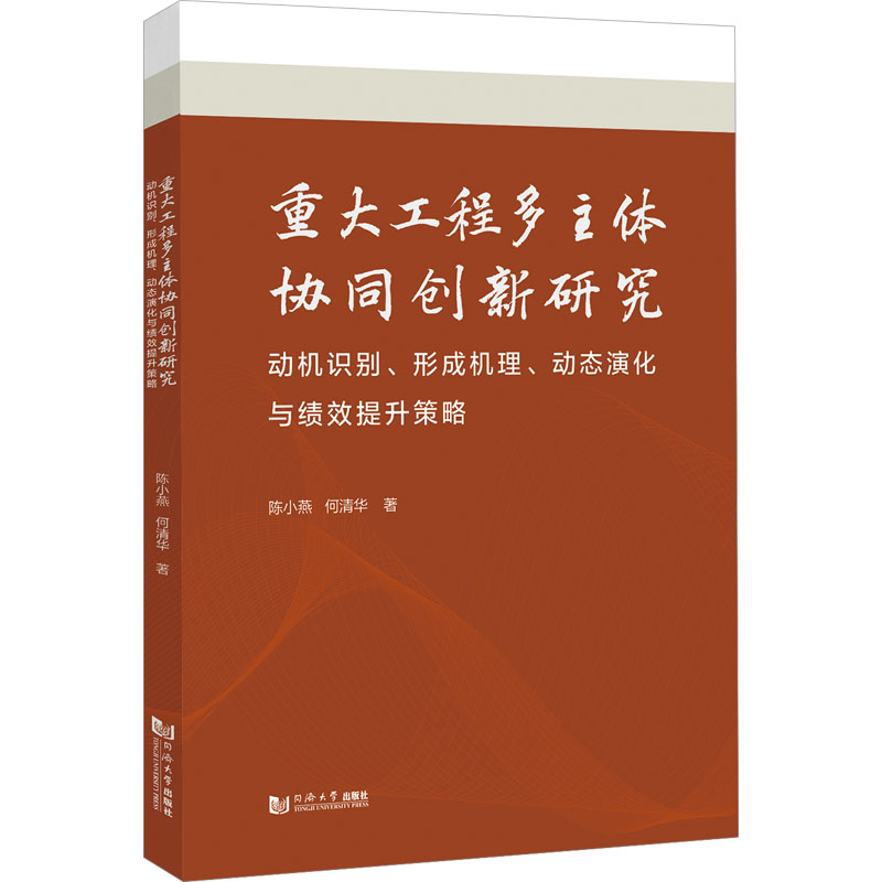 【M】重大工程多主体协同创新研究 动机识别、形成机理、动态演化与绩效提升策略-9787576509953