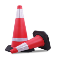 AN 橡胶路障 反光锥路锥塑料锥形帽 圆锥筒 高70厘米