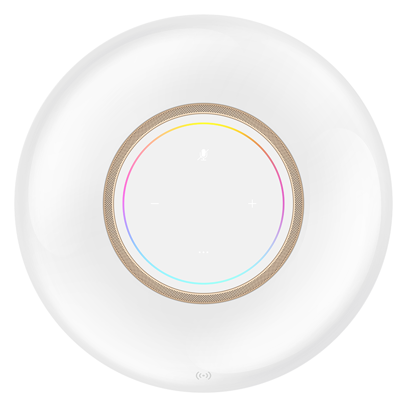 华为(HUAWEI)华为 Sound 智能音箱 (白金色) 一碰传音 帝瓦雷四喇叭 Hi-Res无损音质 HiLink