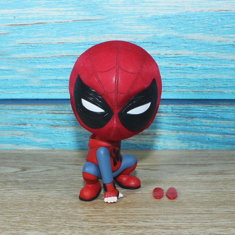 复联4死侍玩具模型公仔汽车车载摆件q版cosbaby小蜘蛛f款高约10cm参数