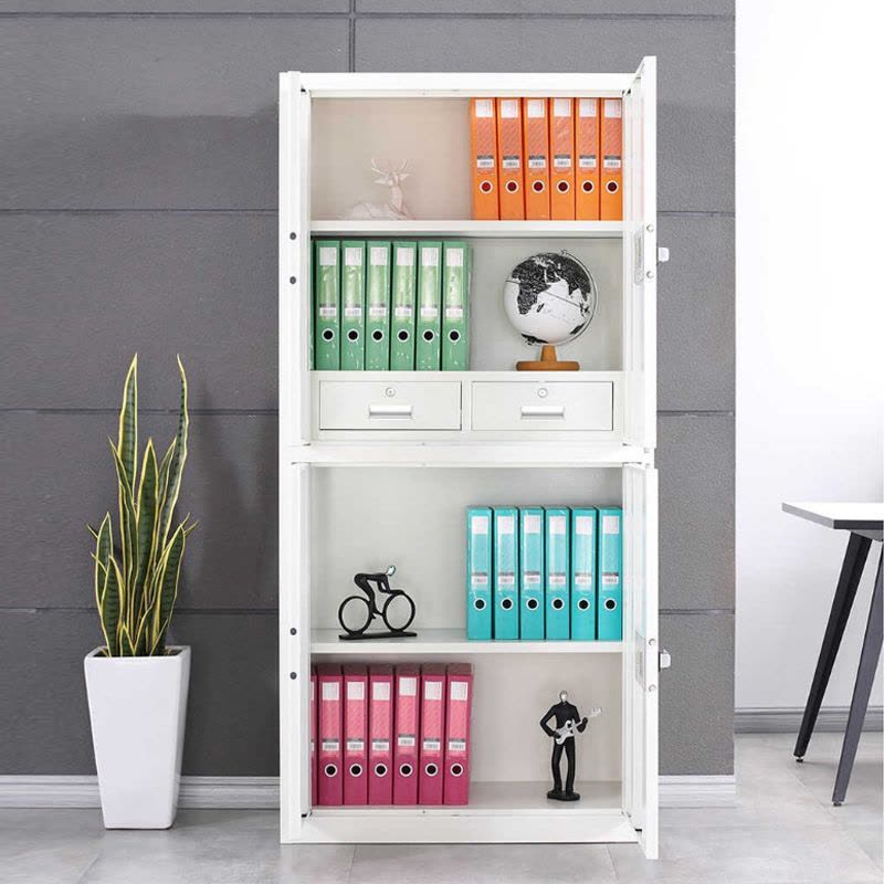 洛苏通盛电子保密柜钢制密码文件柜保险柜铁皮资料柜矮柜办公室储物柜通双节白色密码锁420*900*1850常规款图片