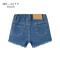 [1件5折价:62.5]米喜迪mecity童装夏新款女童侧缝织带舒适休闲牛仔短裤