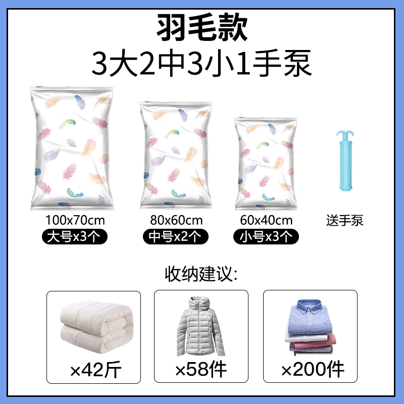 收纳袋子 真空压缩 搬家打包袋大号被子衣服衣物棉衣包装收容收纳袋 三维工匠高清大图