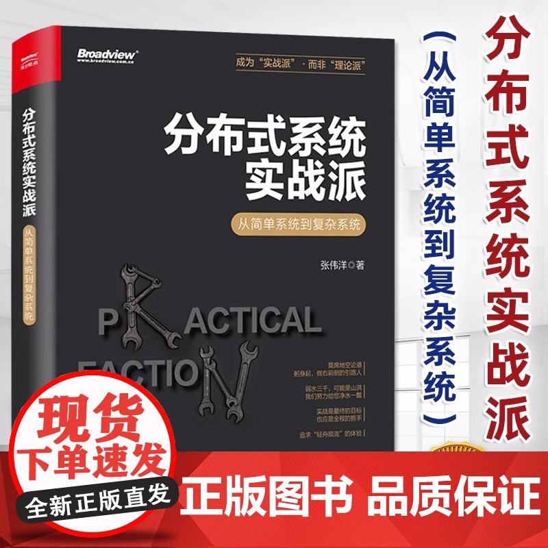 分布式系统实战派:从简单系统到复杂系统 张伟洋 单体架构到微服务架构的演化 分布式技术 消息中间件 搜索引擎应用书高清大图