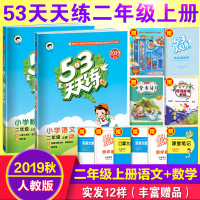 质量保证部编版53天天练二年级上册语文数学全套人教版同步练习册小学二年级上册语文数学书试卷同步训练五三5.3天天练