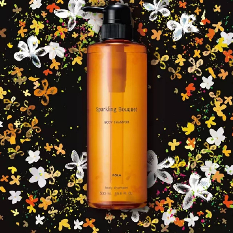 POLA 宝丽 灿烂花园 清香柔润 沐浴露/乳 500ml 泡沫丰富高清大图