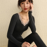 俞兆林保暖内衣女美体修身薄款自发热女士秋衣秋裤套装打底衫