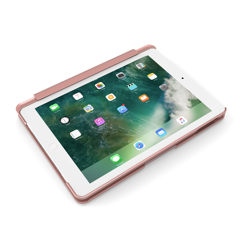 HIGE/无线分体蓝牙键盘 2018新苹果ipad pro 9.7保护套 可拆分式蓝牙键盘套 pro9.7英寸 玫瑰金