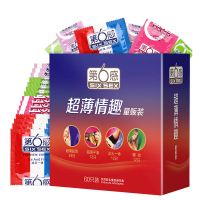 第六感旗舰店 超薄情趣66只避孕套送润滑剂试用装 冰火一体两重天安全套男女用颗粒情趣安全套成人用品夫妻套套