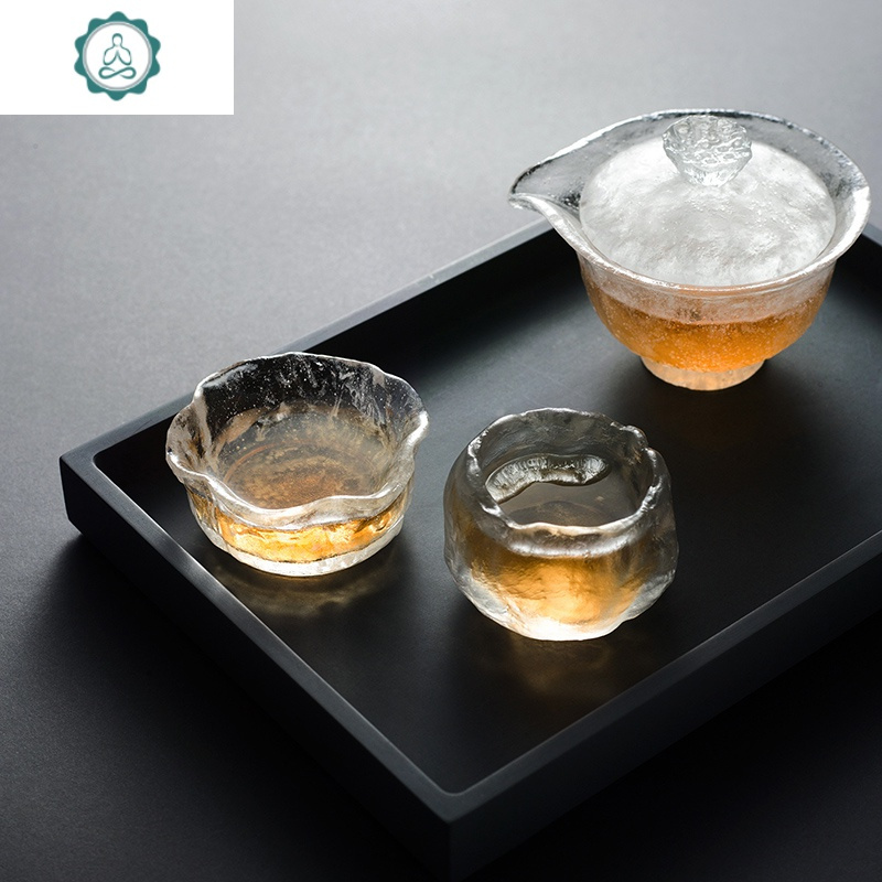 琉璃杯子功夫茶杯玻璃李子柒同款茶具主人杯古法冰冻烧琉璃杯单个 封