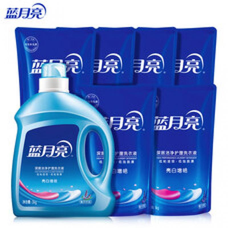 蓝月亮 洗衣液亮白增艳洗衣液 机洗手洗均可用 18斤:3kg瓶+1kg*6袋