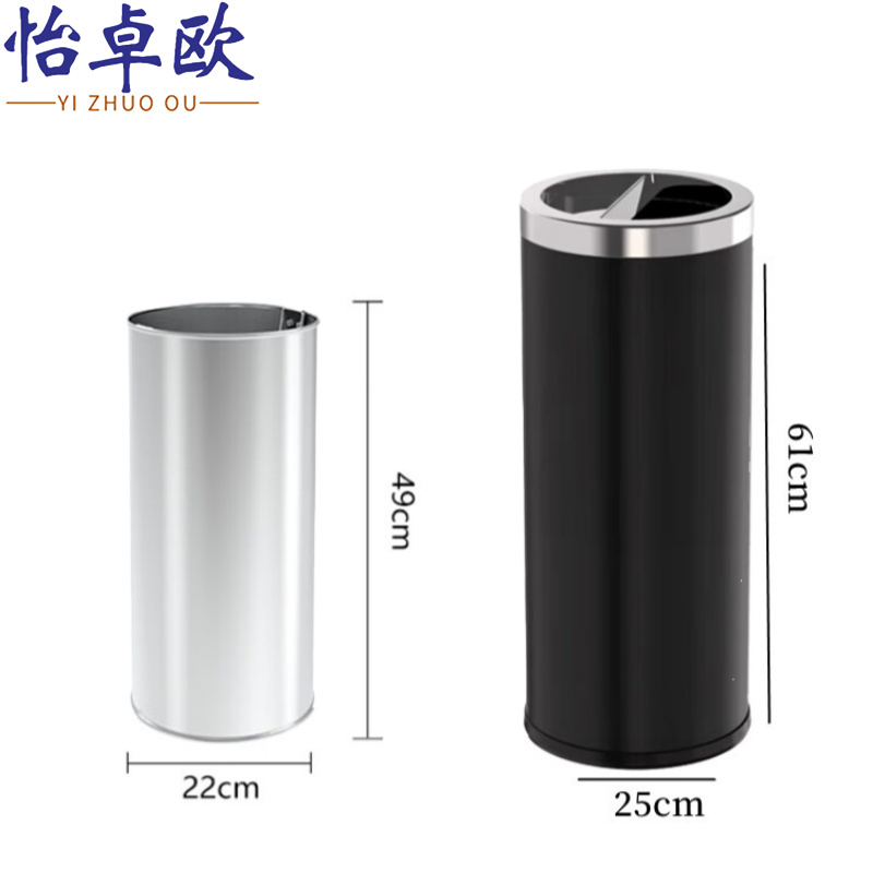 怡卓欧 不锈钢垃圾桶61cm高个