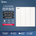 E05K12 开关 D/G/X 一位双控开关 白色 时尚高级水晶面 亚克力水晶板/四开双控