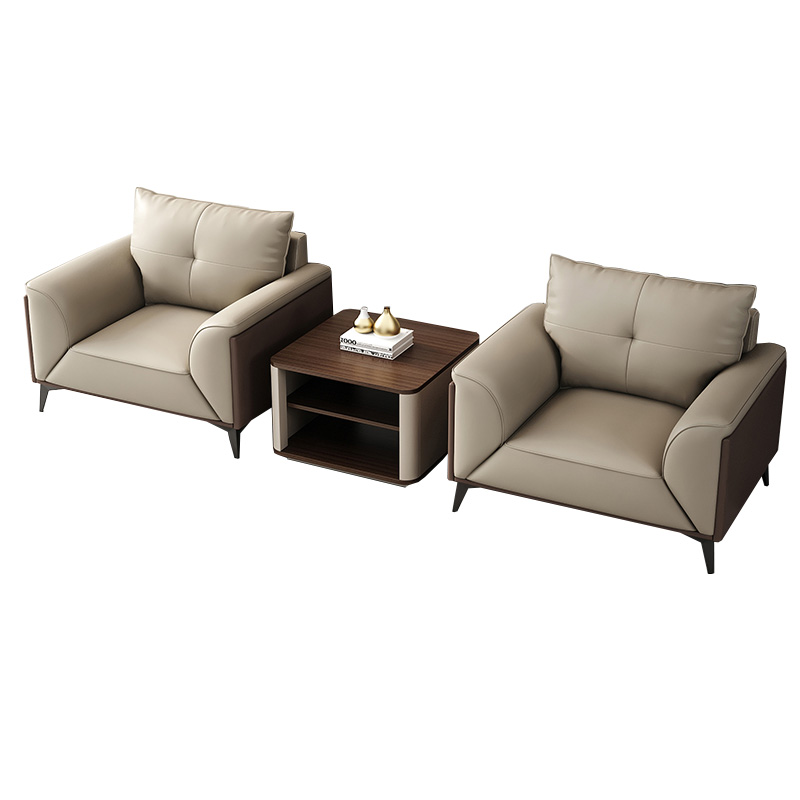 烁恒办公沙发1+1+边几套高清大图