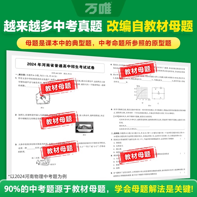 ❤️3本:[数学+物理+化学] 初中通用 [正版]解题方法数学物理化学母题解法举一反三基础题知识思维方法大全初中七八高清大图