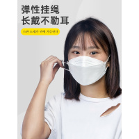 【KF94立体口罩】韩国KF94口罩一次性3d立体kn防护95防尘夏天薄款透气非独立包装【白色/100只装】