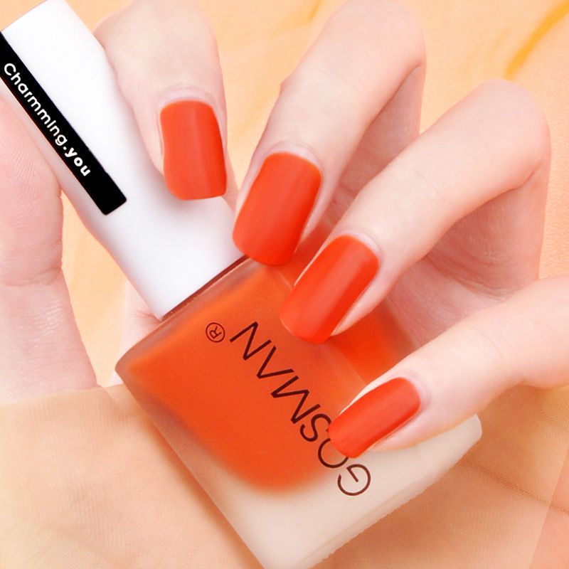 指甲油免烤快干不可剥防水无毒快干天空蓝色美甲油学生脚趾甲42天空