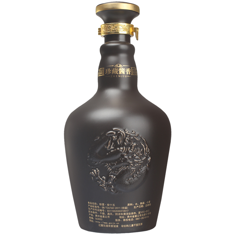 【厂家直供】珍酒珍十五1.5L 53度酱香型白酒1500mL大坛酒高粱酒 纯粮食坤沙高粱酒 固态发酵