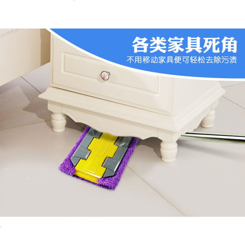 拖把平板旋转托地擦地神器通家用夹固式扦把脱吧实木地板干湿两