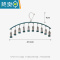 敬平不锈钢晾衣架多夹子多功能晾晒器袜子夹挂钩家用阳台晾内衣夹子 浅灰-[10夹]-不锈钢浸塑袜夹 3个